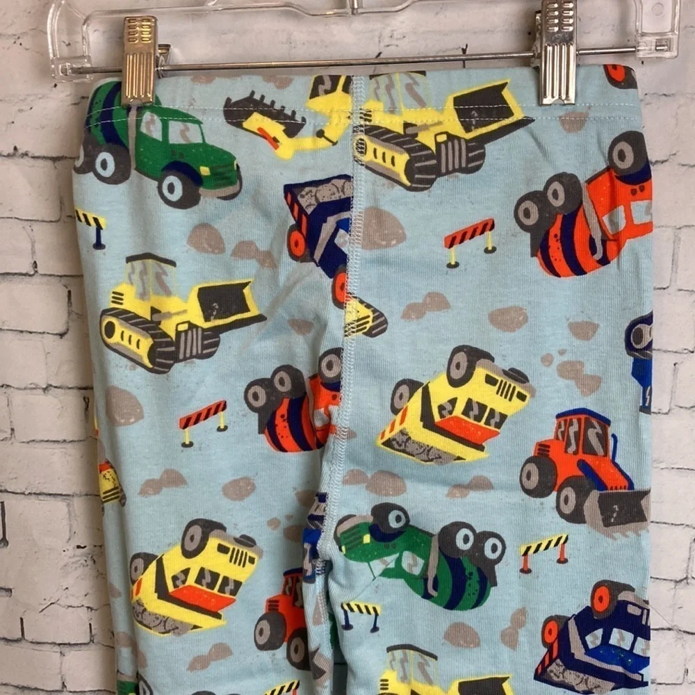 Hanna Andersson Construction Trucks Tractors Long John Pajamas PJs 140 10 NWT